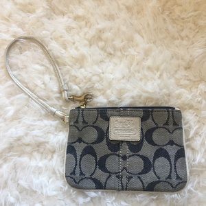Coach Denim Wristlet